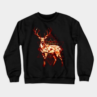 Geometric Deer Crewneck Sweatshirt